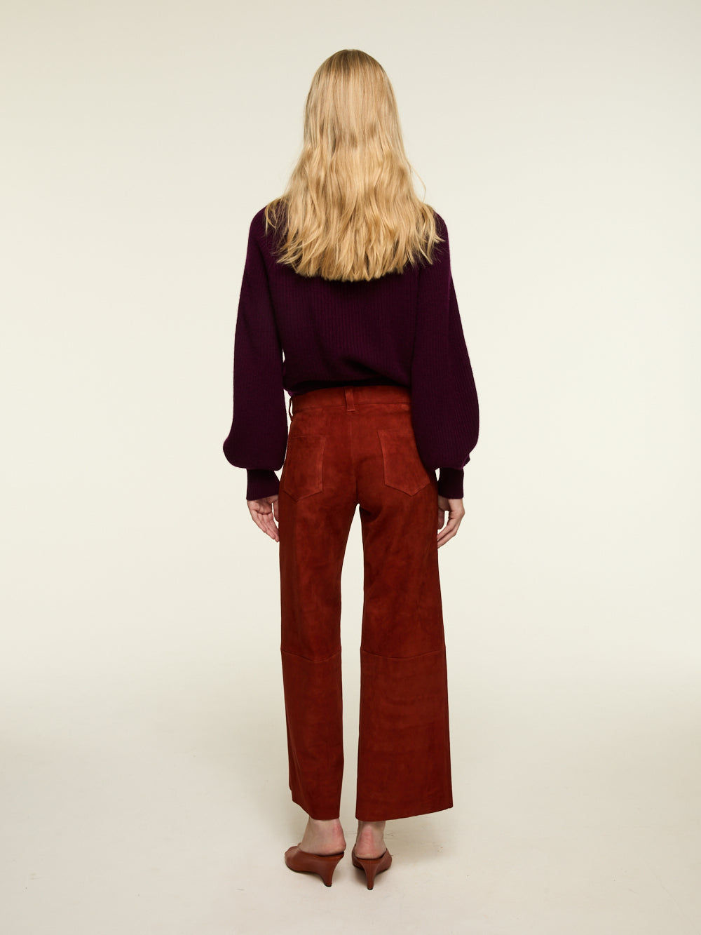 LILOU VELVET RUST TROUSERS