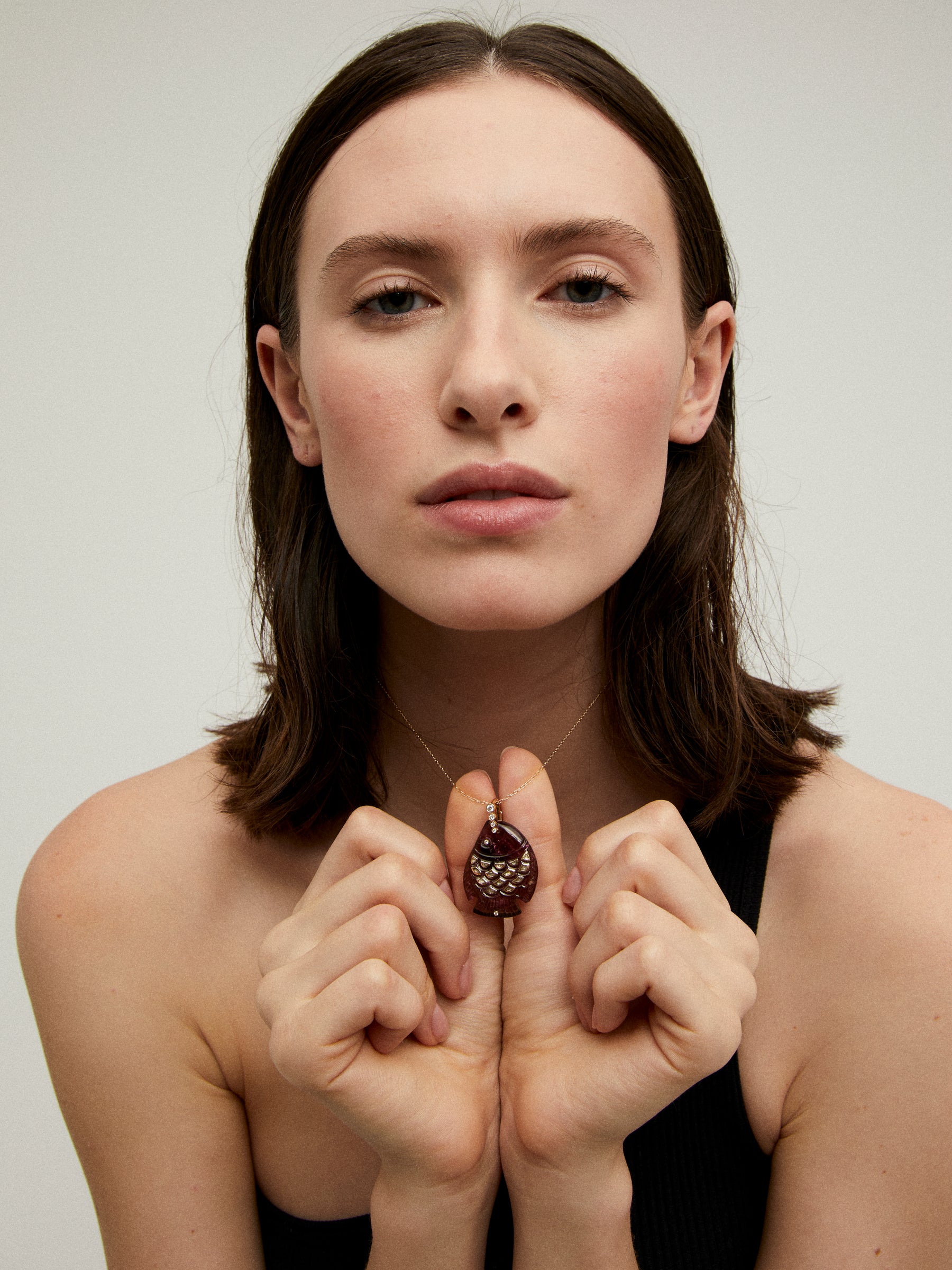 undefined FISH SET GOLD DIAM POLKI