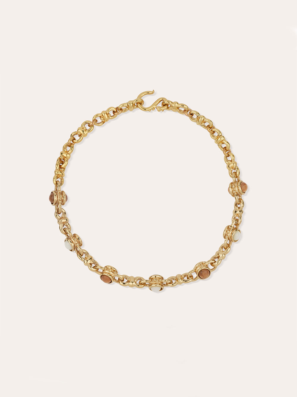 COLLIER AMARANTE BOIS & NACRE