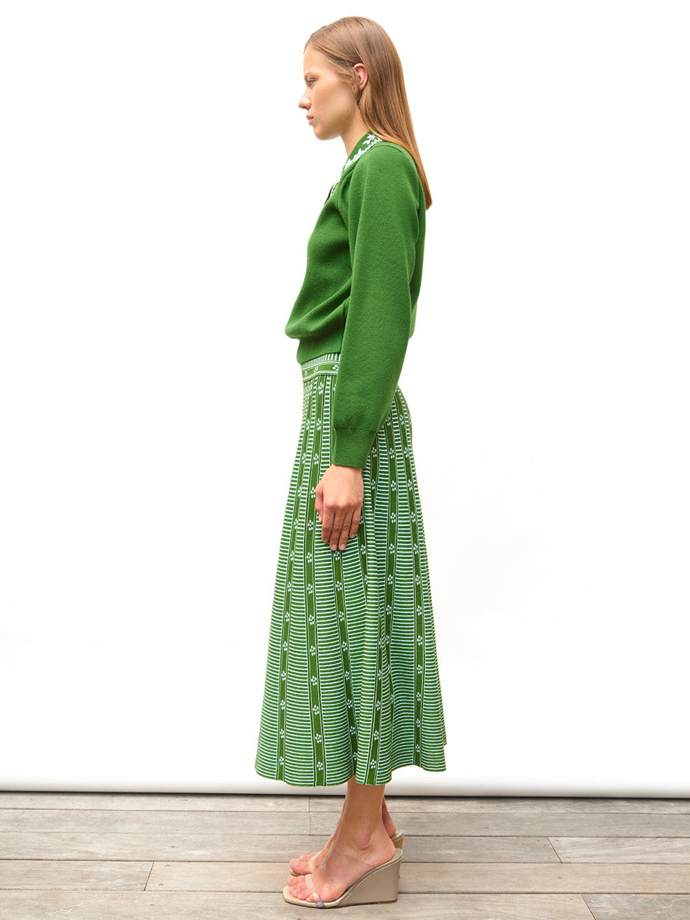 CAPUCINE MATCHA SKIRT