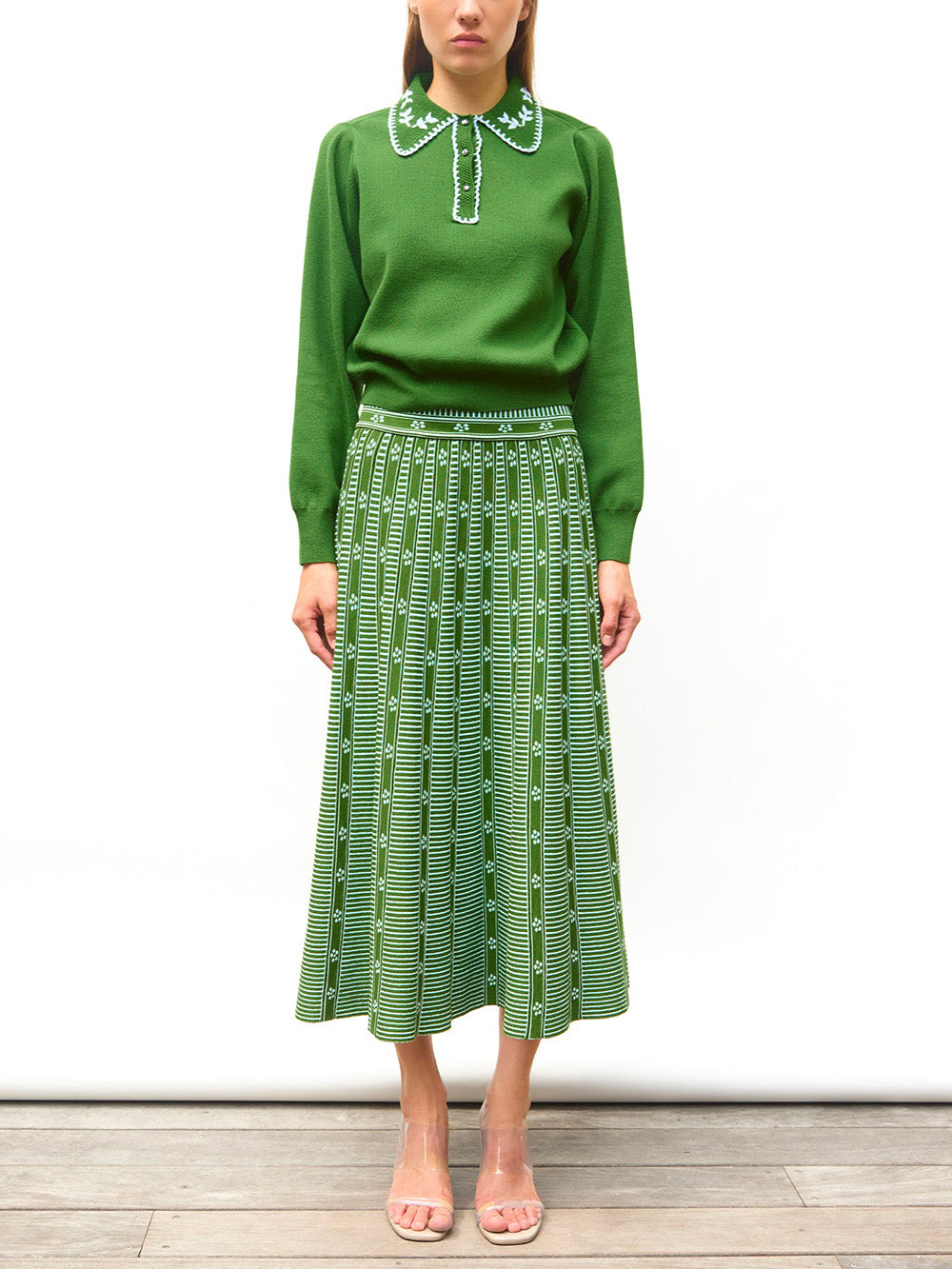 CAPUCINE MATCHA SKIRT