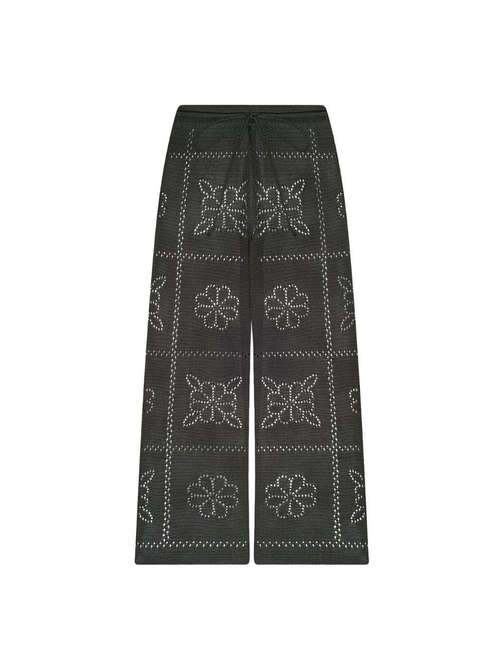 CHARCOAL FLORAL TROUSERS