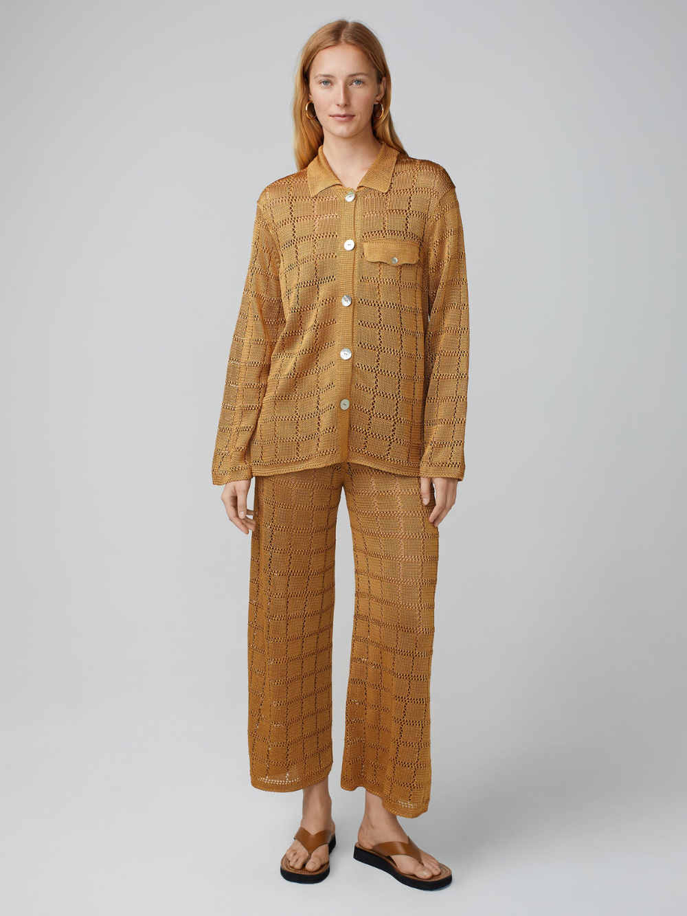 PATCHWORK LONG SLEEVE SHIRT CAMEL