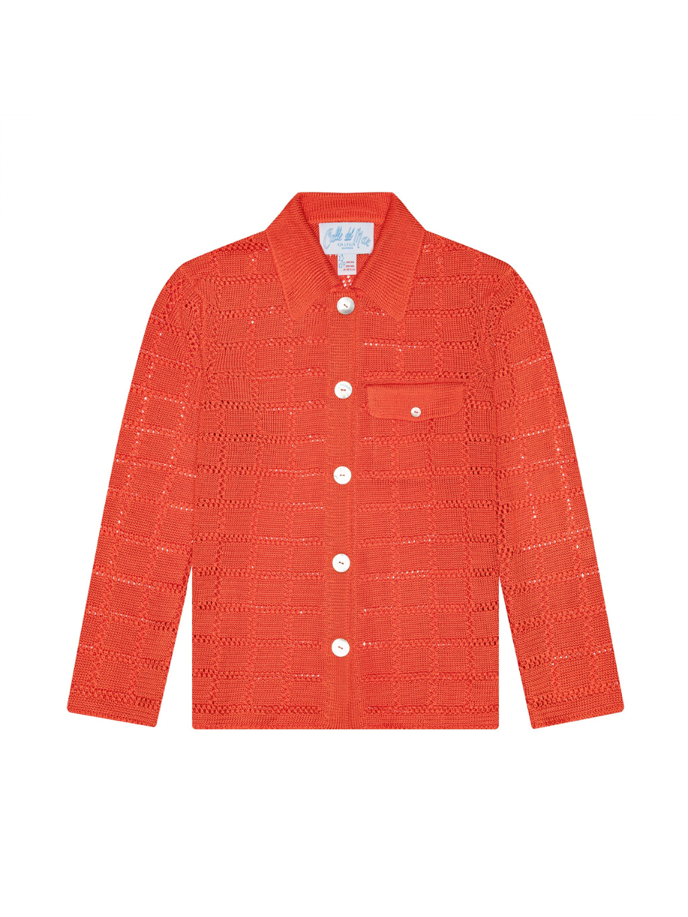 Tomato Red Long Sleeve Patchwork Shirt