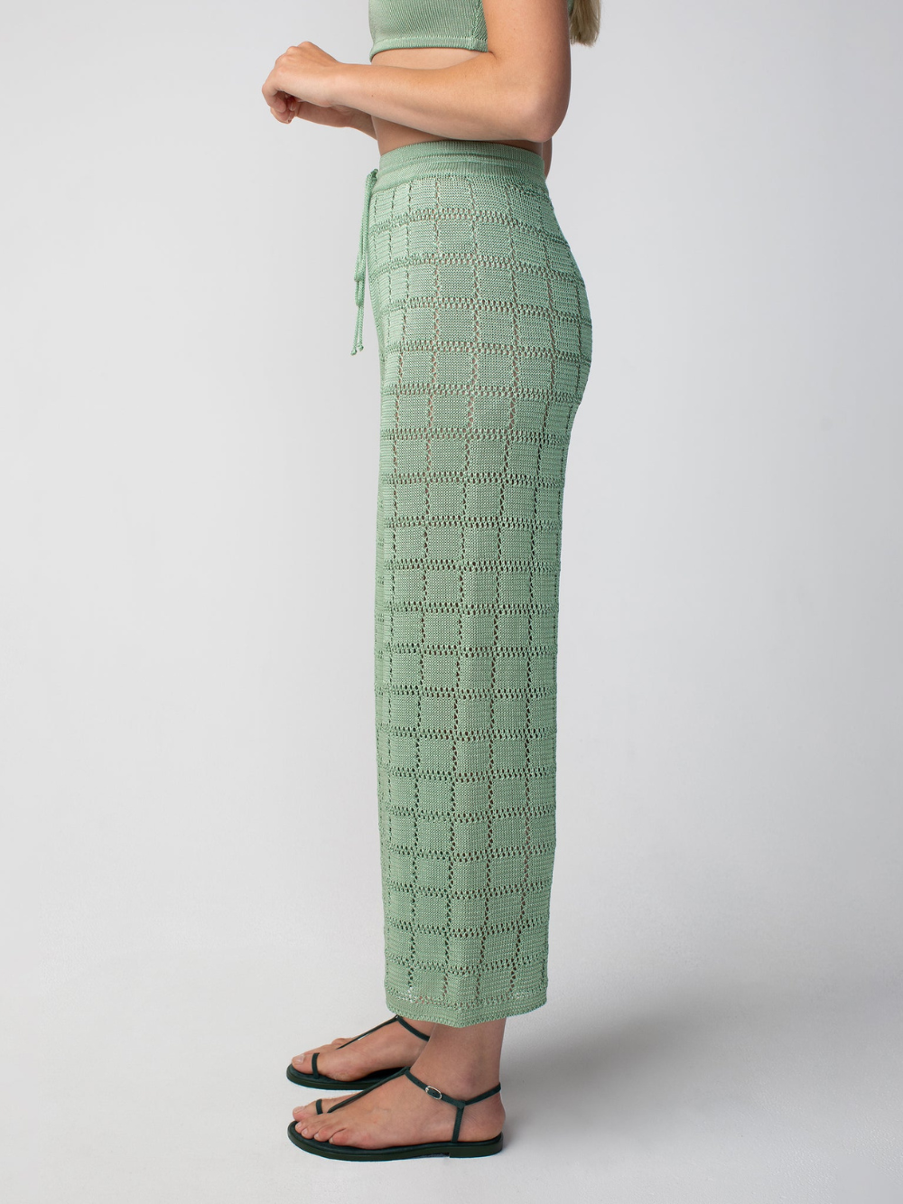 SAGE GREEN PATCHWORK TROUSERS