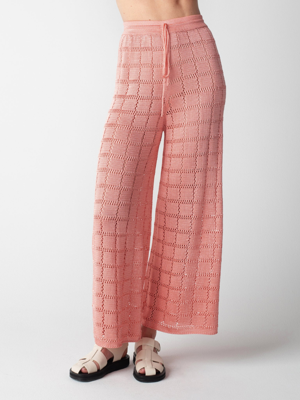 SHELL PINK PATCHWORK TROUSERS