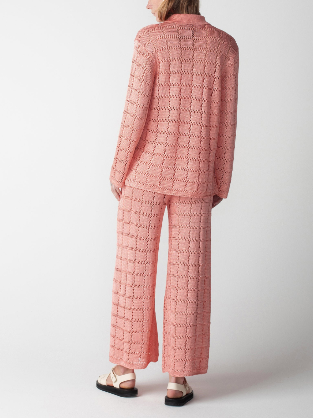 SHELL PINK PATCHWORK TROUSERS