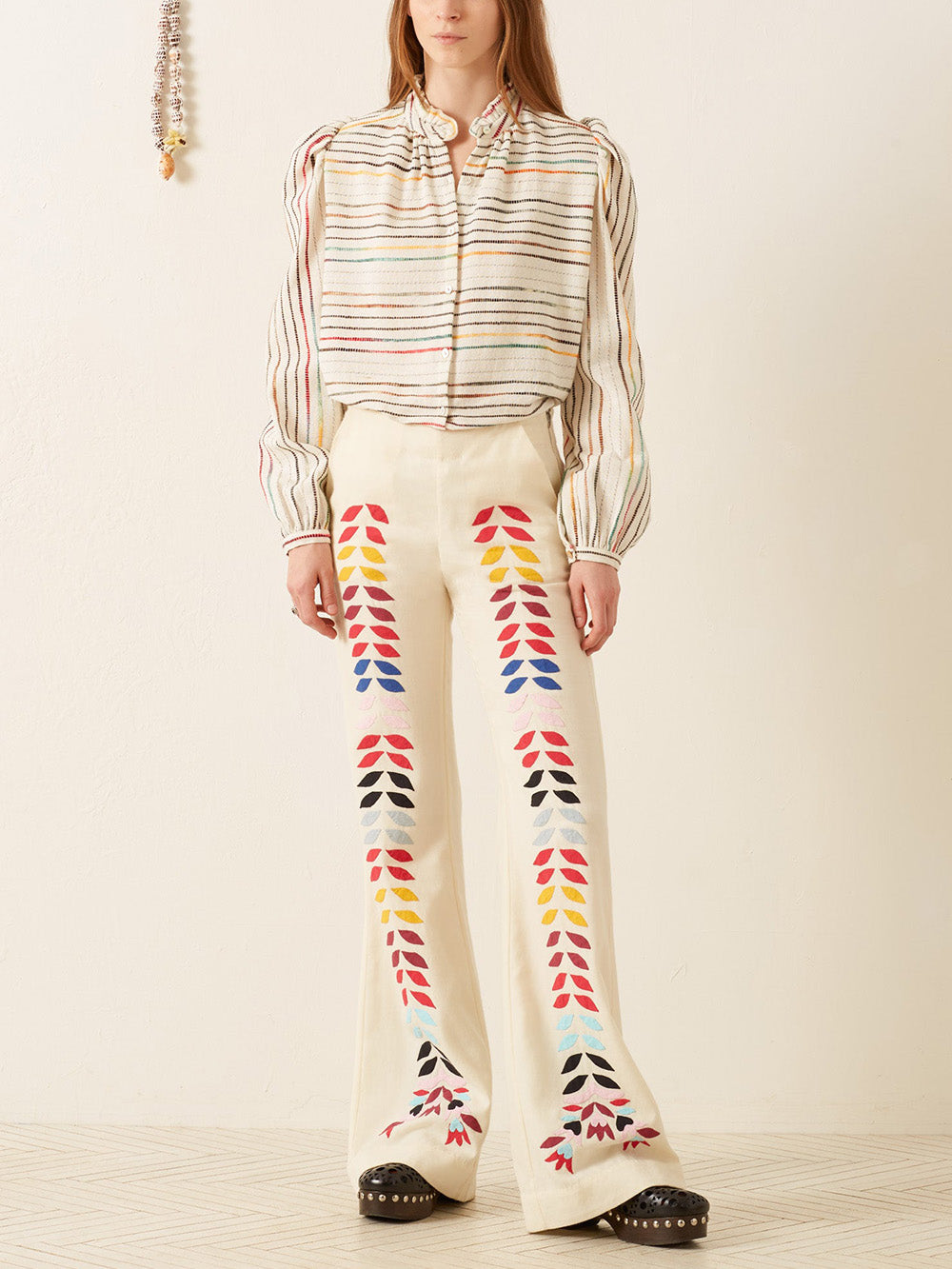 CHARLIE IVORY PRISM PANTS