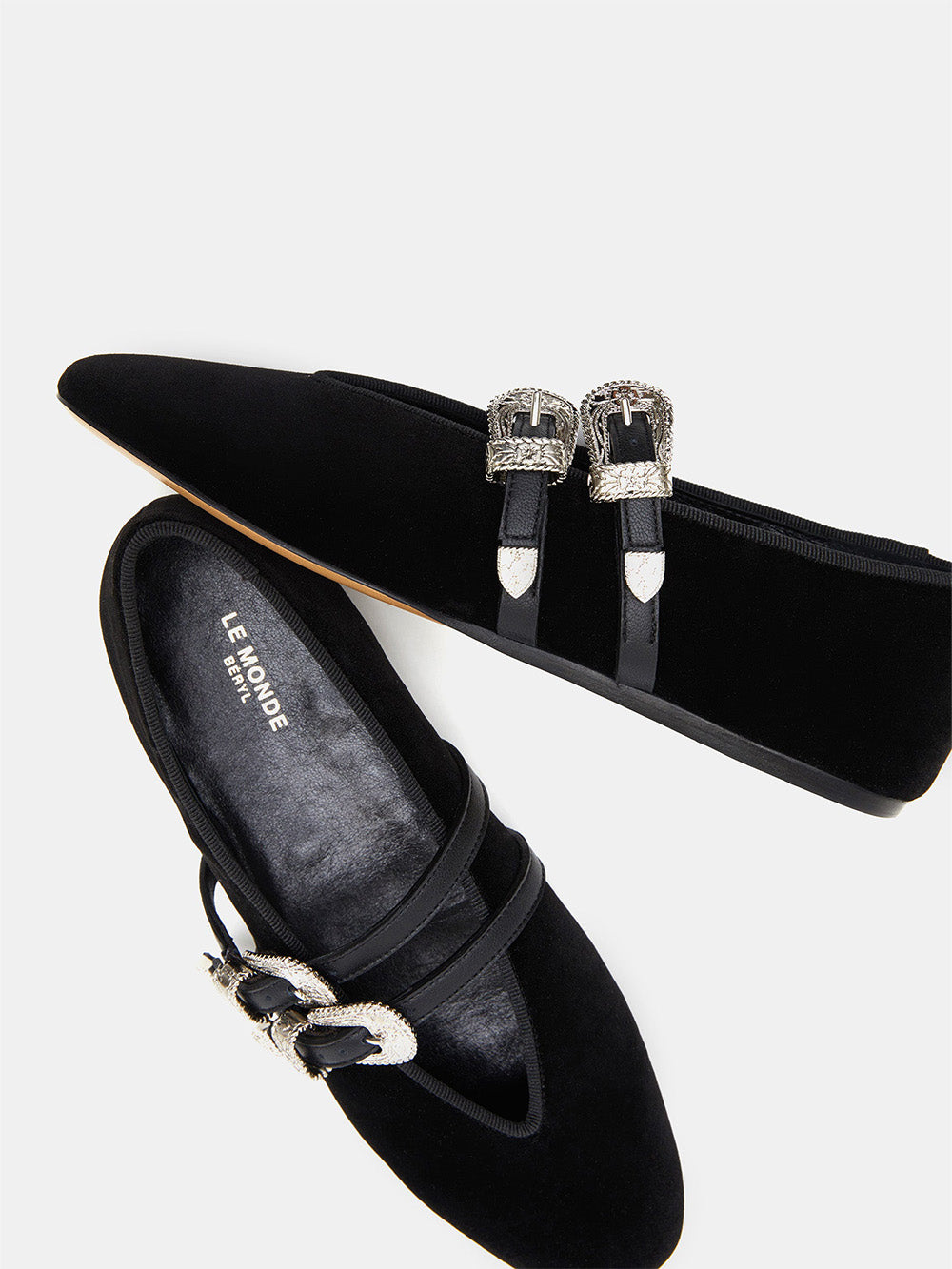 BALLERINES CLAUDIA SUEDE NOIR