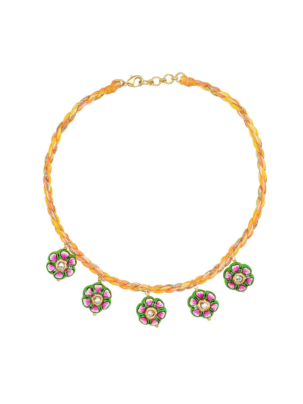 ORANGE PETUNIA CHOCKER NECKLACE