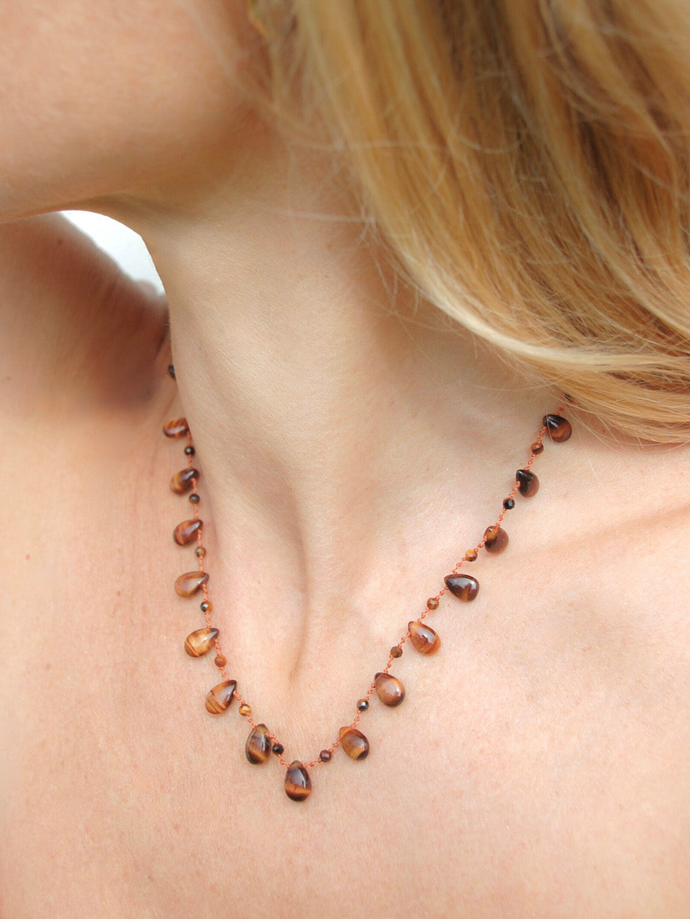 WILLETTA TIGER'S EYE NECKLACE
