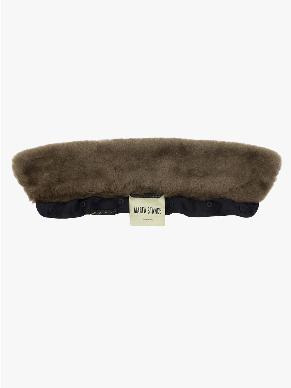 SHEARLING DARK OLIVE COLLAR