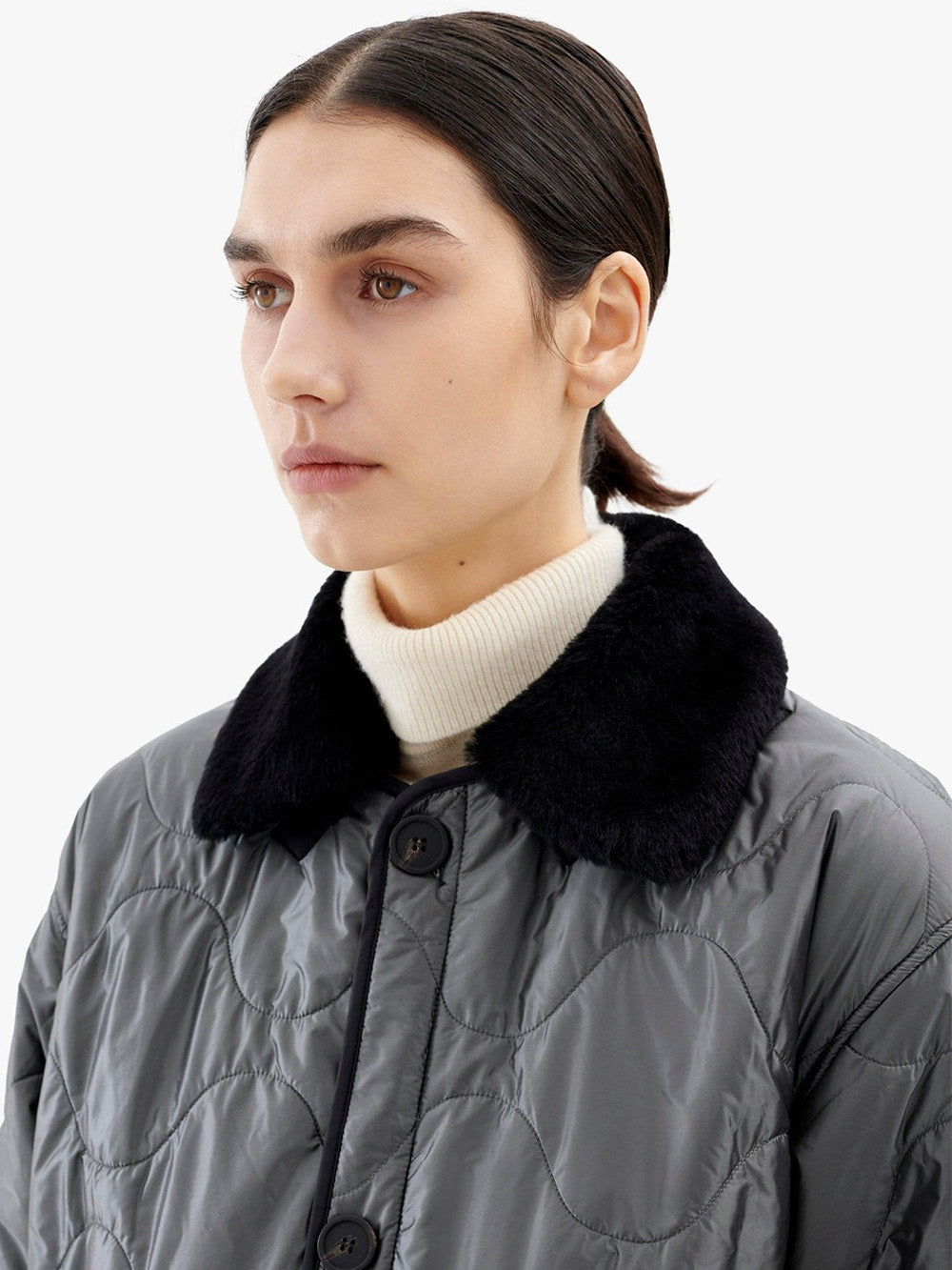 SHEARLING COLLAR MIDNIGHT