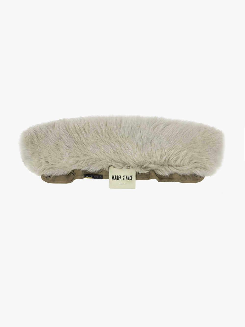 SHEARLING COLLAR PALE JADE LONG HAIR