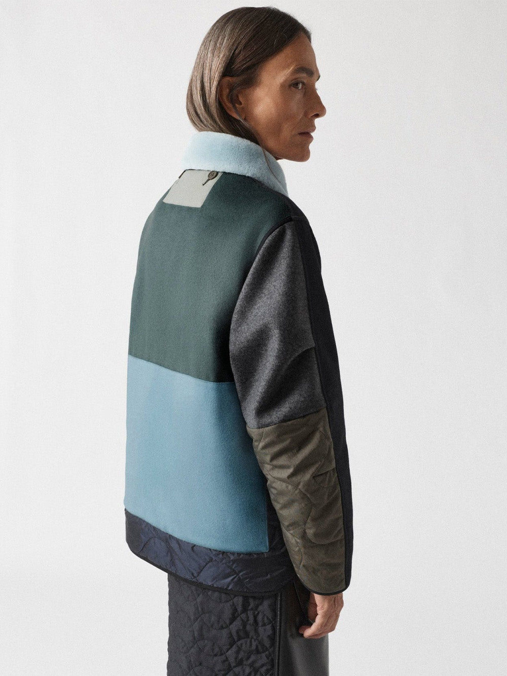 SHEARLING COLLAR SKY BLUE