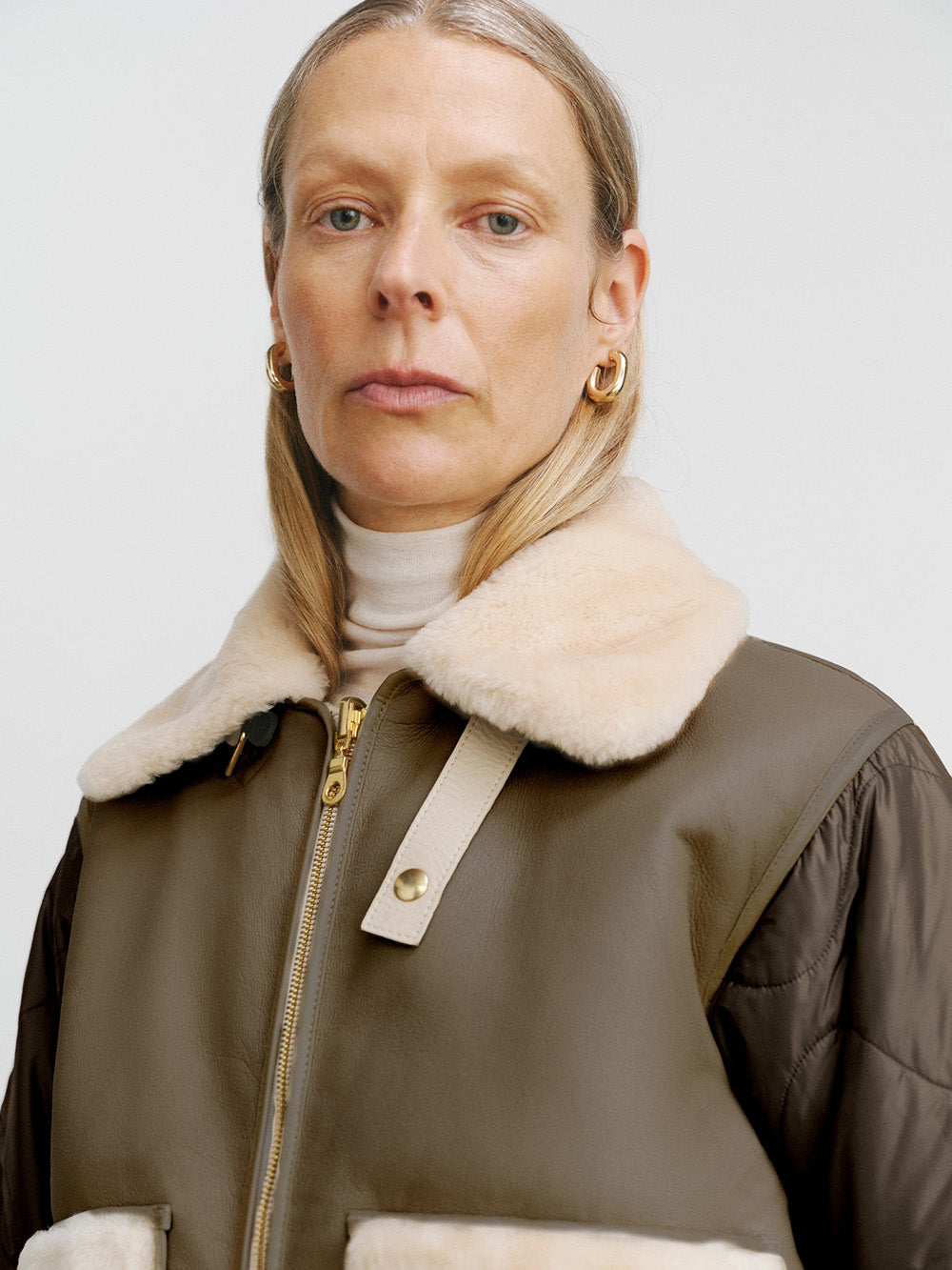 AVIATOR COLLAR BLUSH