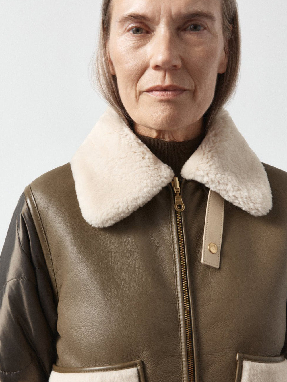 AVIATOR COLLAR BLUSH