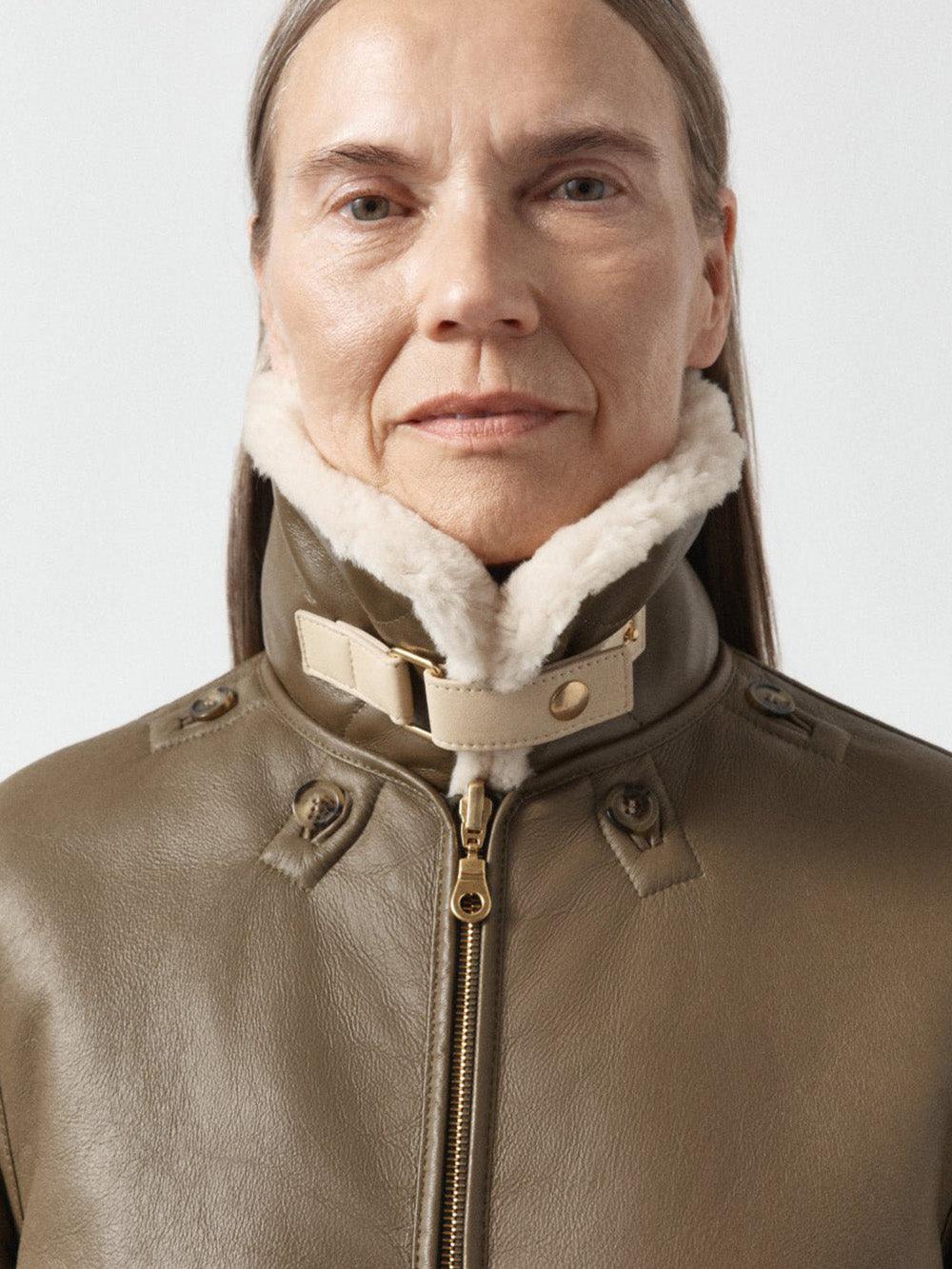 AVIATOR COLLAR BLUSH