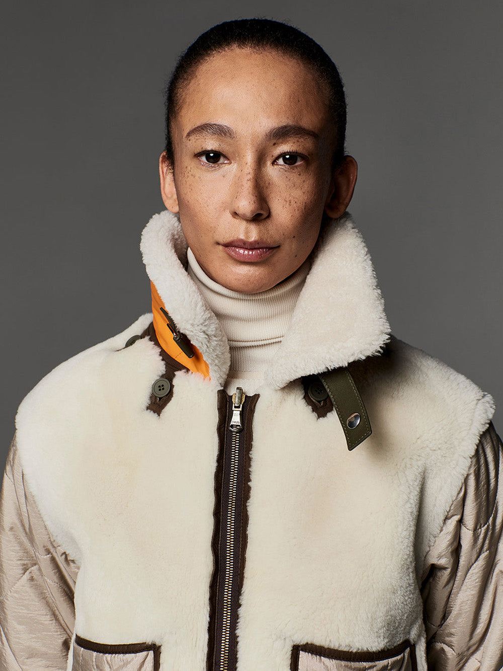 AVIATOR COLLAR NATURAL ORANGE