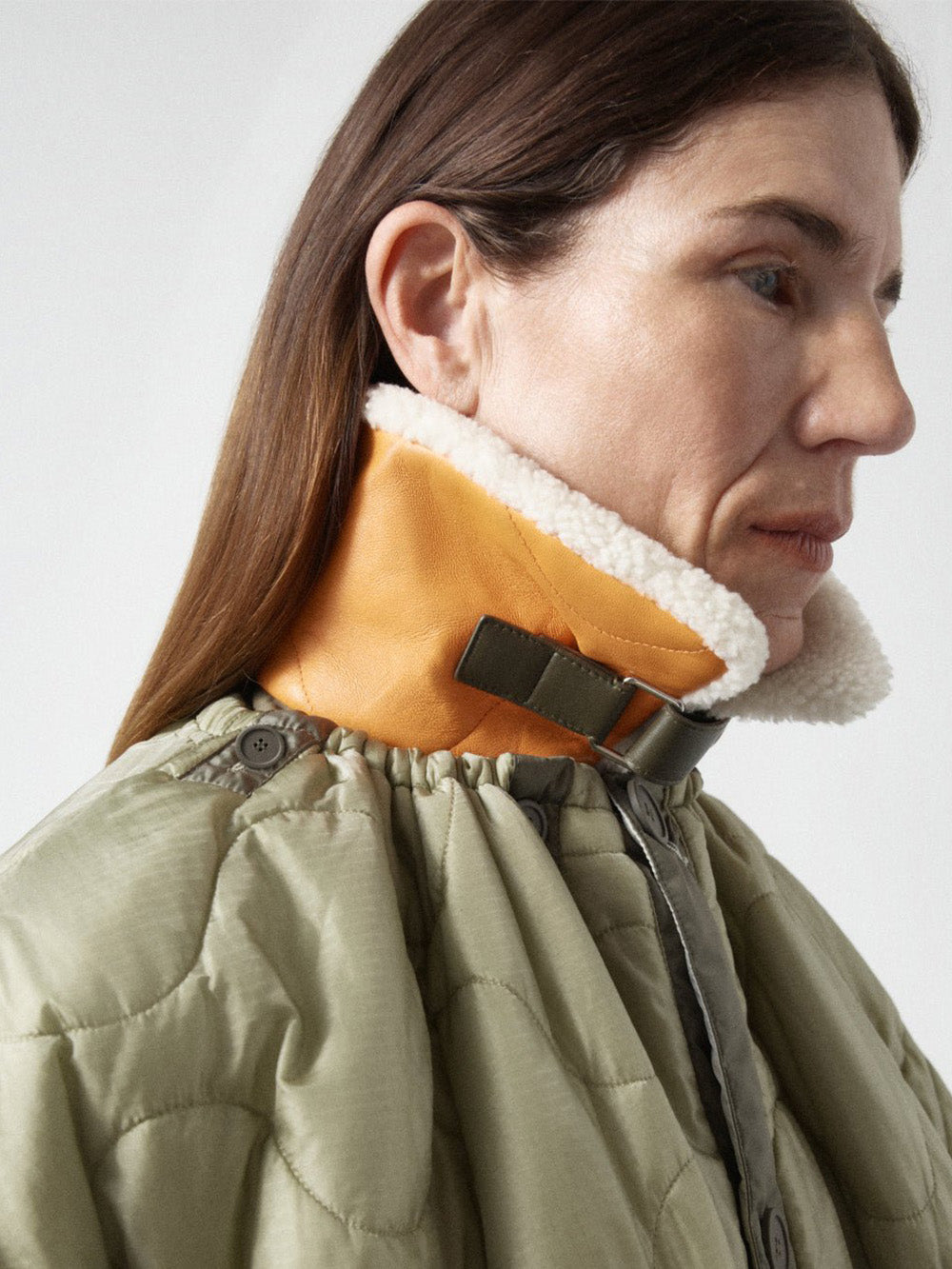 AVIATOR COLLAR NATURAL ORANGE