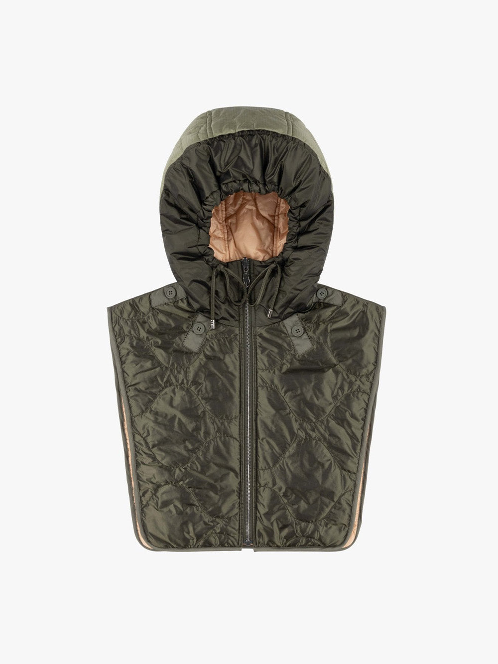CAPUCHE ZIP QUILT OLIVE & PEACH