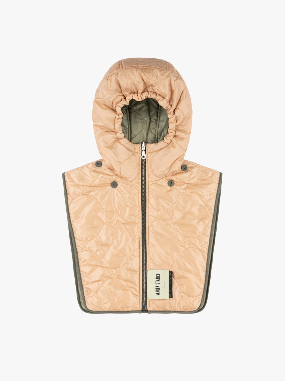 CAPUCHE ZIP QUILT OLIVE & PEACH