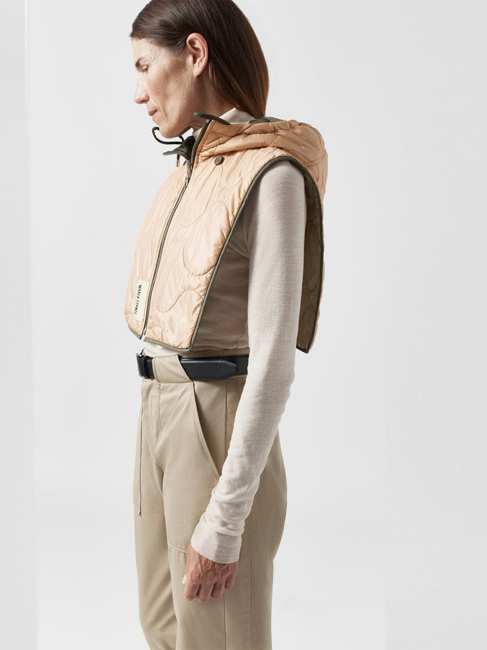 CAPUCHE ZIP QUILT OLIVE & PEACH
