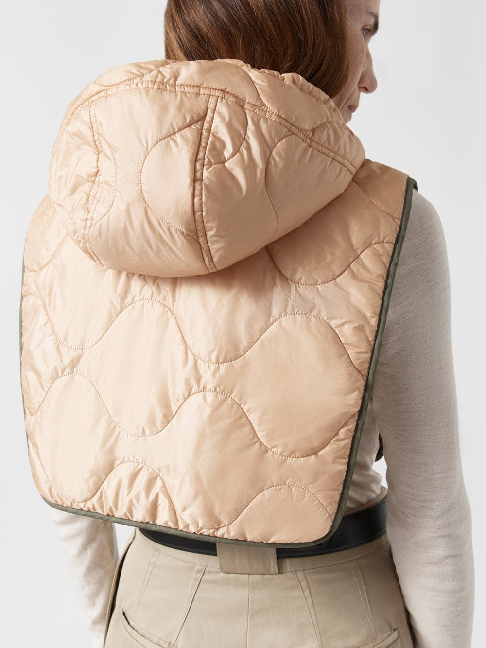 CAPUCHE ZIP QUILT OLIVE & PEACH