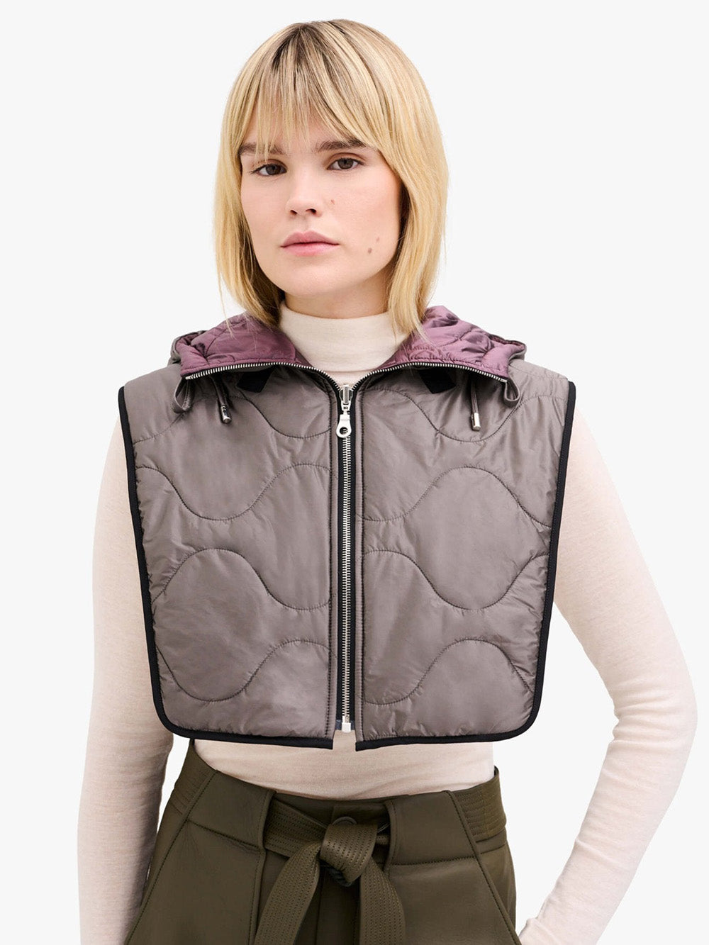 CAPUCHE ZIP QUILT GRANITE & AMÉTHYSTE