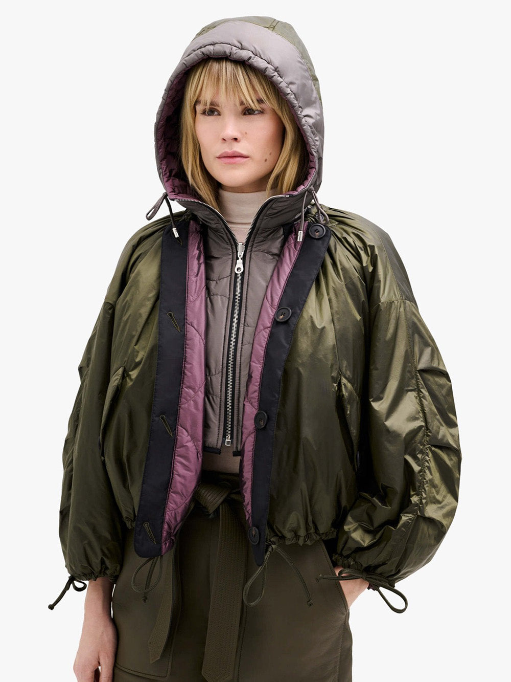 CAPUCHE ZIP QUILT GRANITE & AMÉTHYSTE