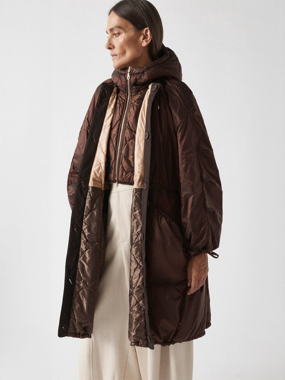PARKA PARACHUTE RÉVERSIBLE PÊCHE & SIENNA