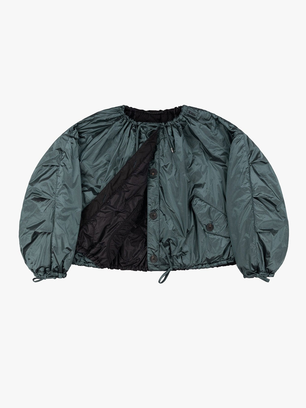 BOMBER PARACHUTE QUILT MINERAL GREEN & BLACK