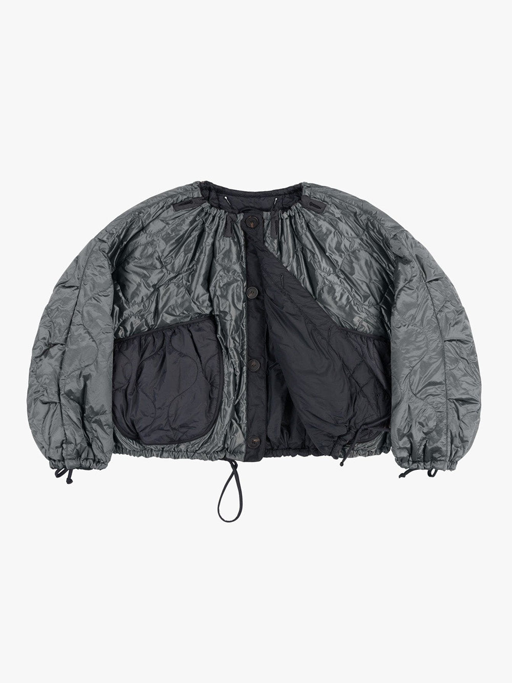 BOMBER PARACHUTE QUILT BLACK ANTHRACITE