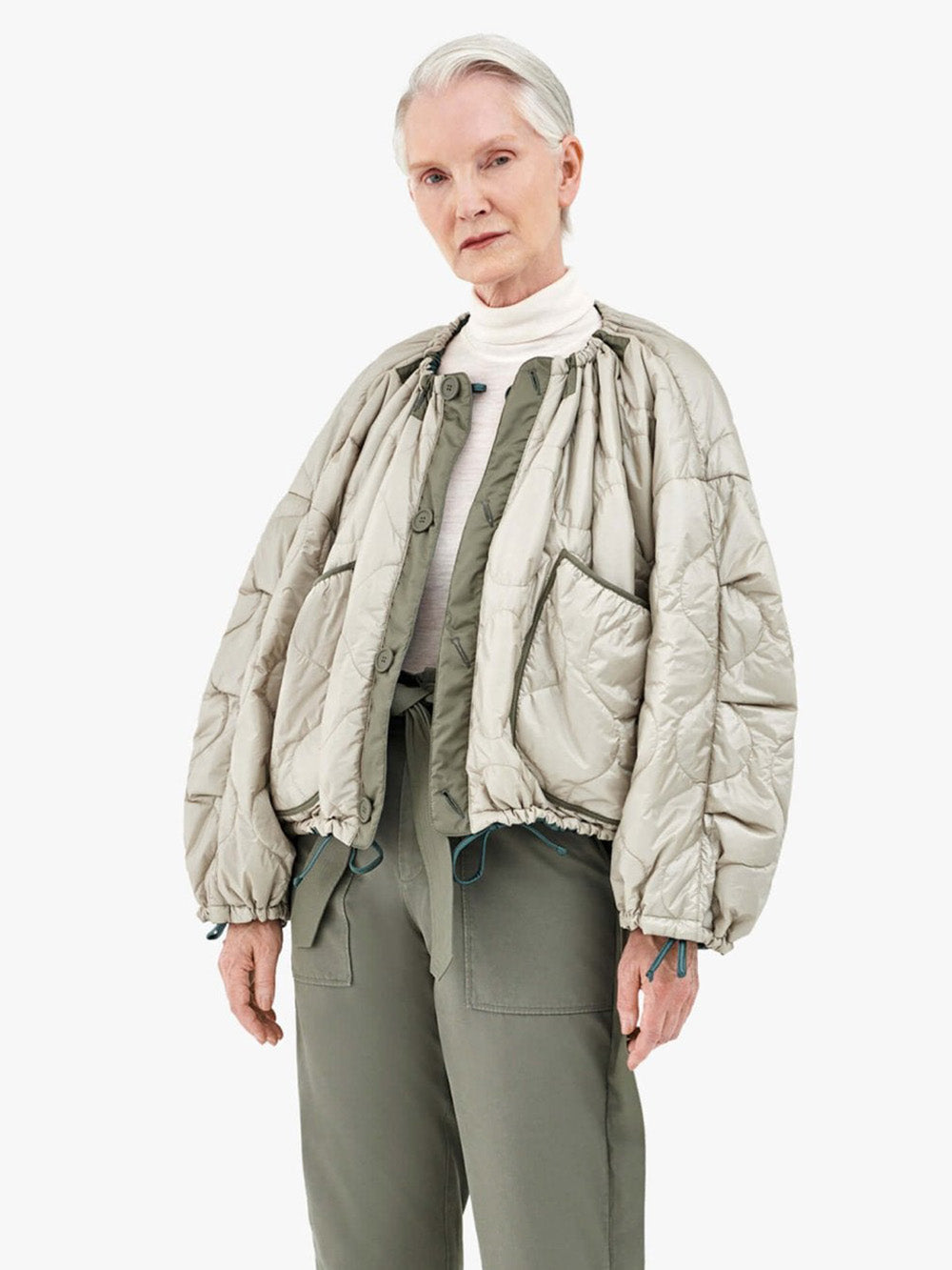 BOMBER PARACHUTE MINERAL GREEN & DOVE GREY