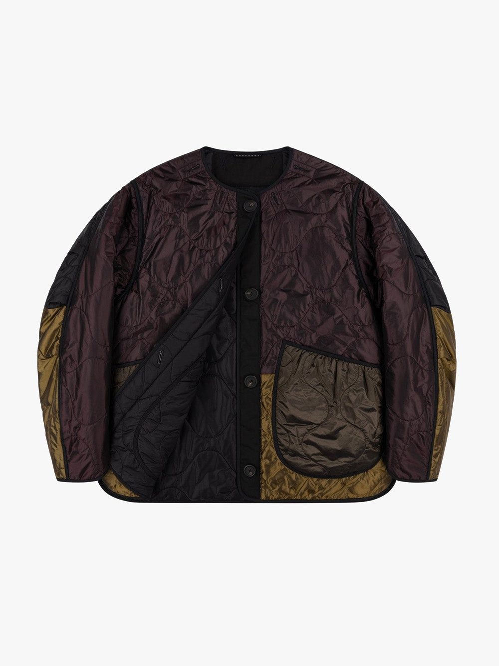 PATCHWORK QUILT BORDEAUX, BLACK, SIENNA