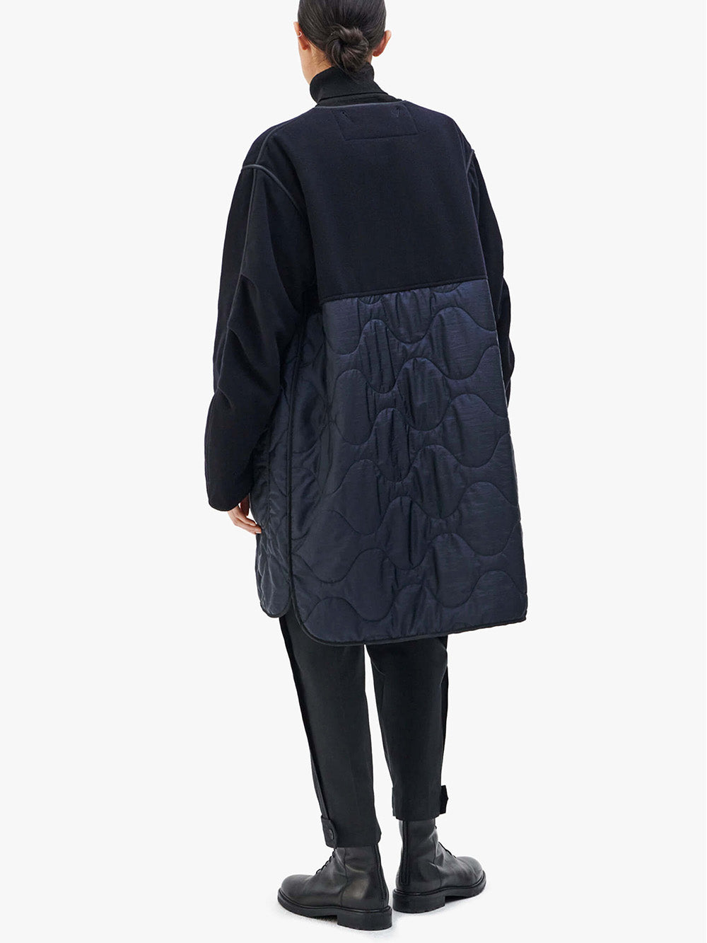 WOOL QUILT NAVY JACKET