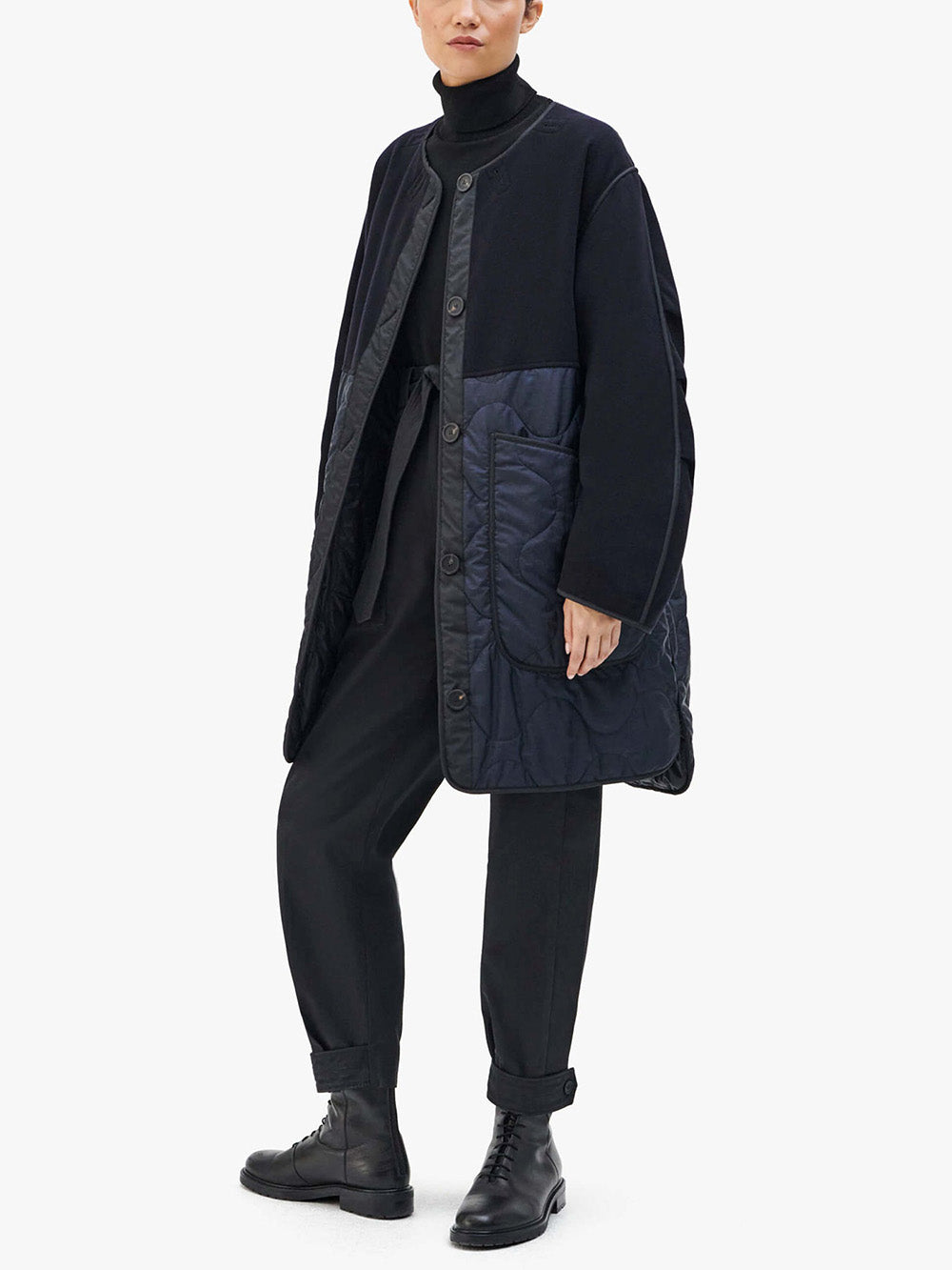 VESTE WOOL QUILT NAVY