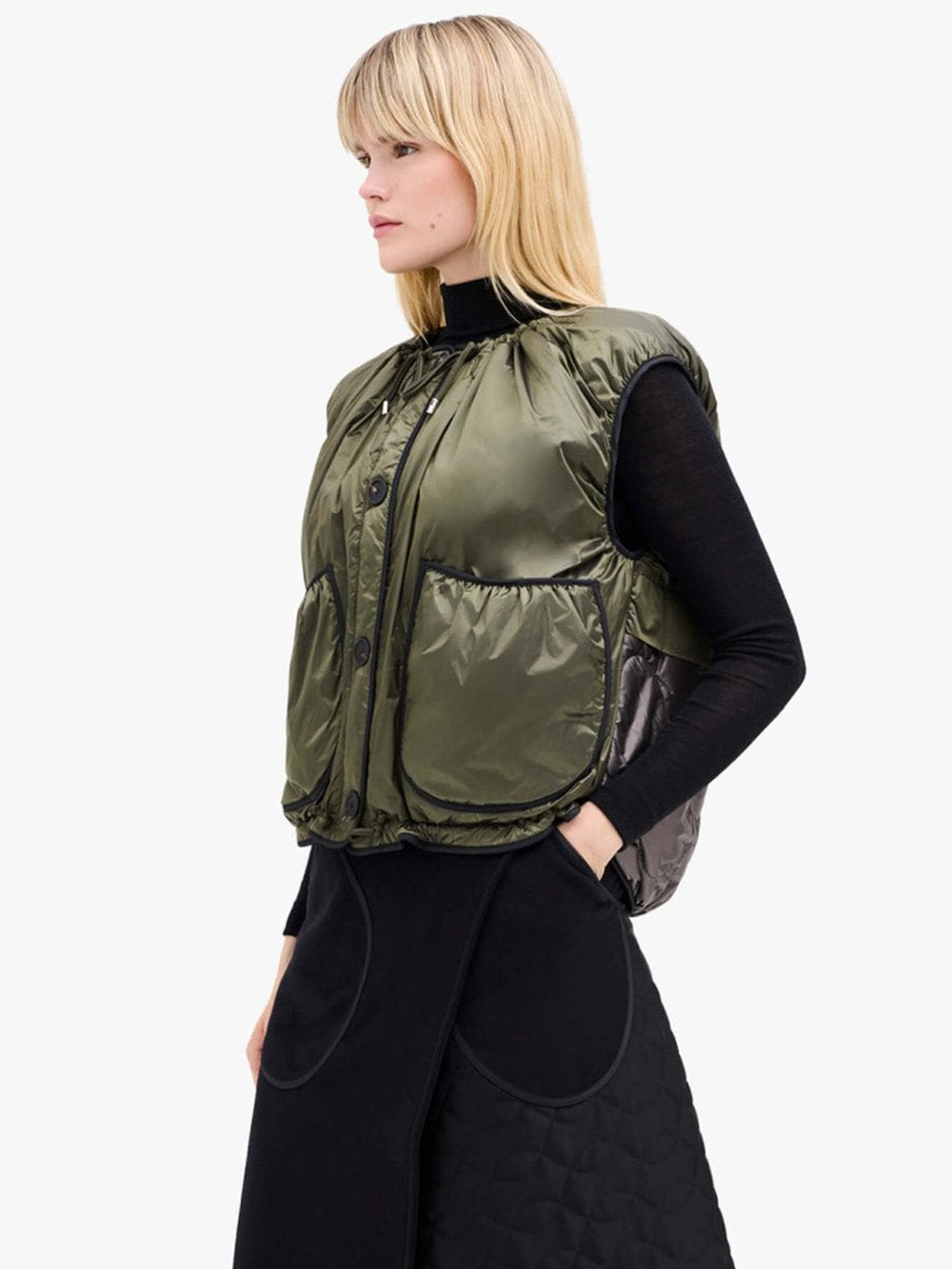 VESTE PARACHUTE OLIVE & AMETHYSTE