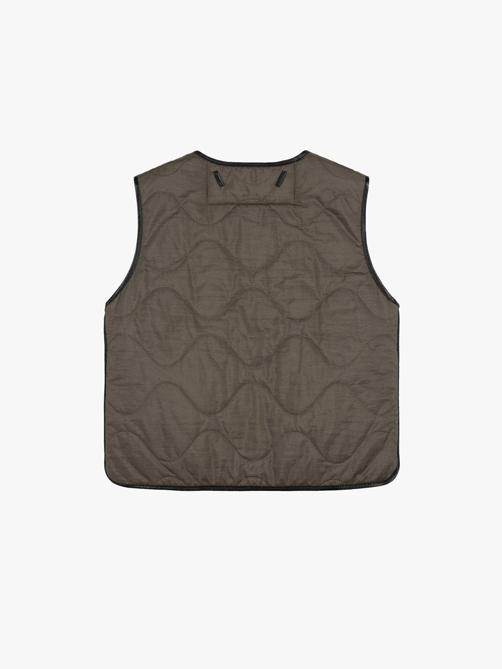 CROPPED AVIATOR VEST BLACK DARK OLIVE