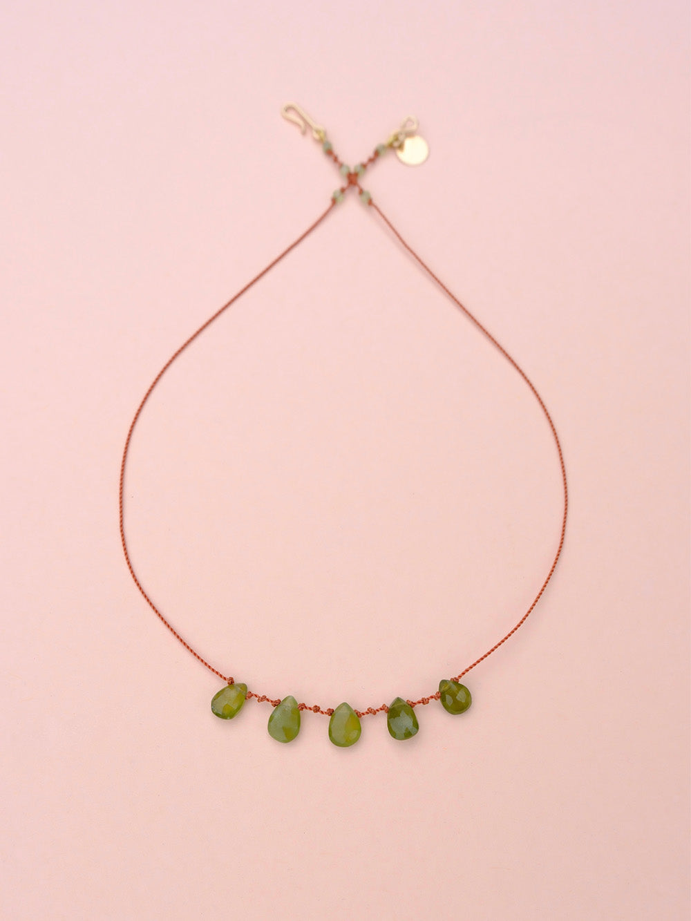 COLLIER 5 GOUTTES VESUVIANITE