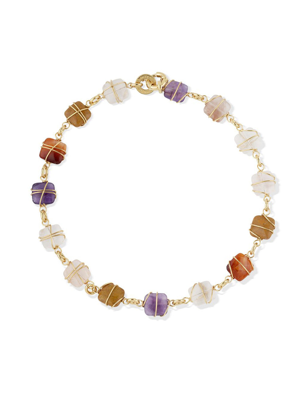 COLLIER RAINBOW SQUARE AMÉTHYSTE