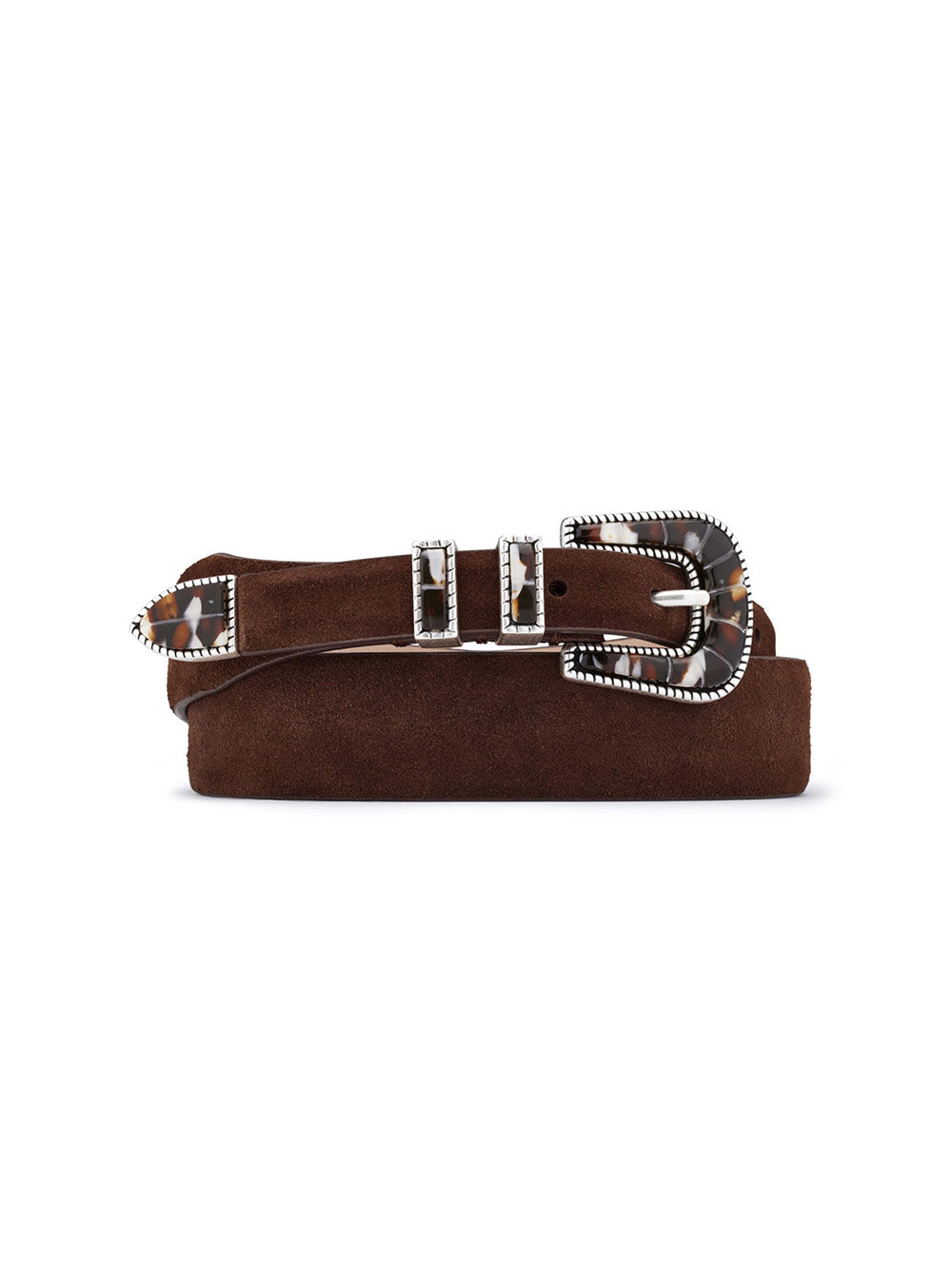 CEINTURE CRAZY SUEDE BROWN & BROWN SHADE