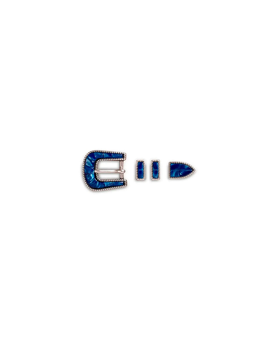 CEINTURE CRAZY SUEDE BROWN BLUE