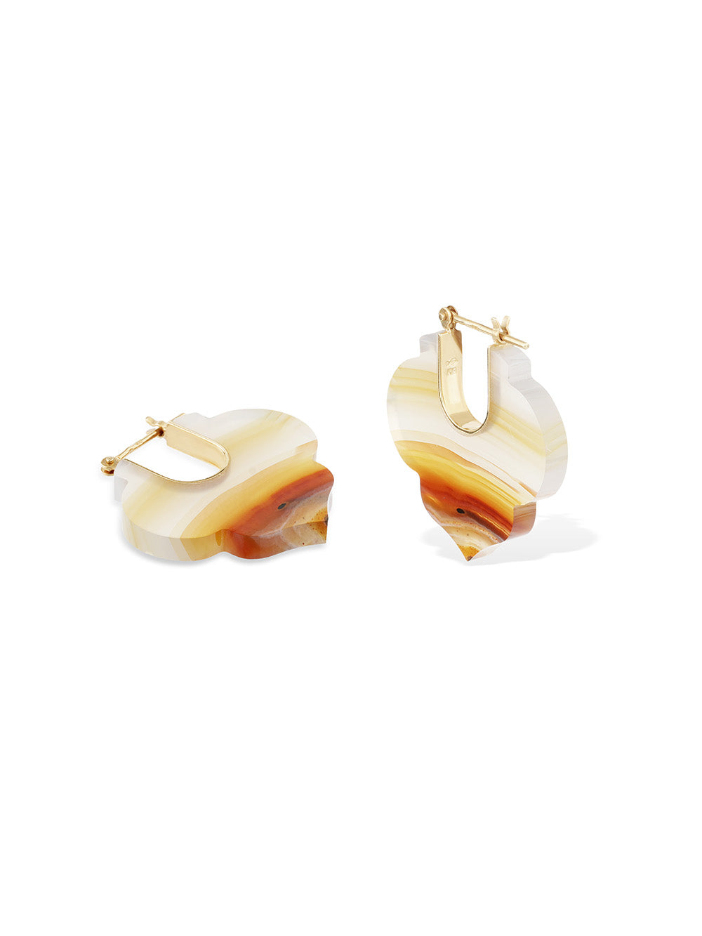Crest Moroccan Landscape Agate Earrings