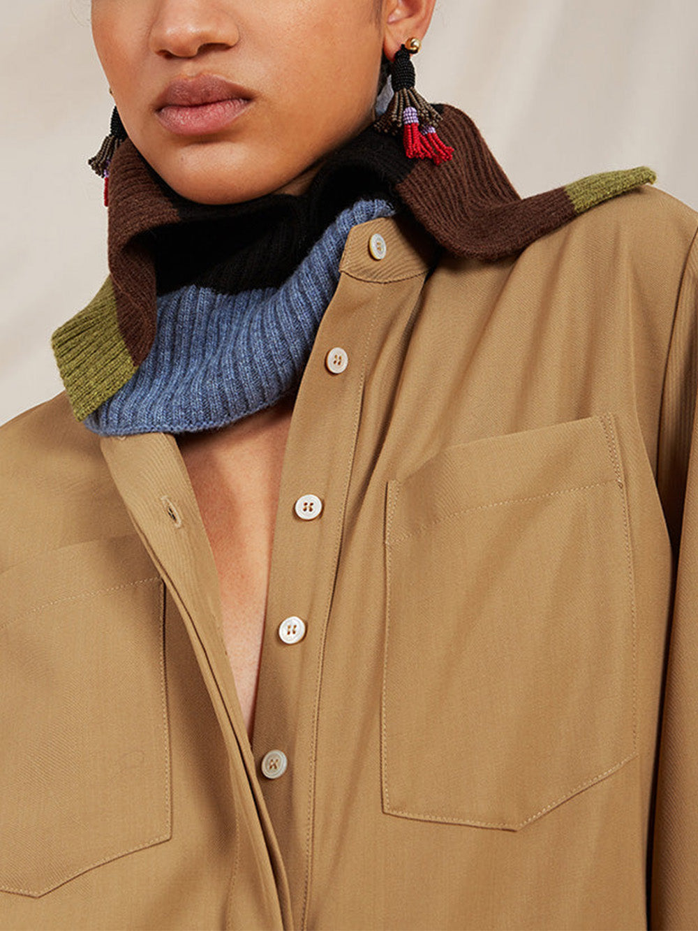 COL FOLDED BLEU & VERT