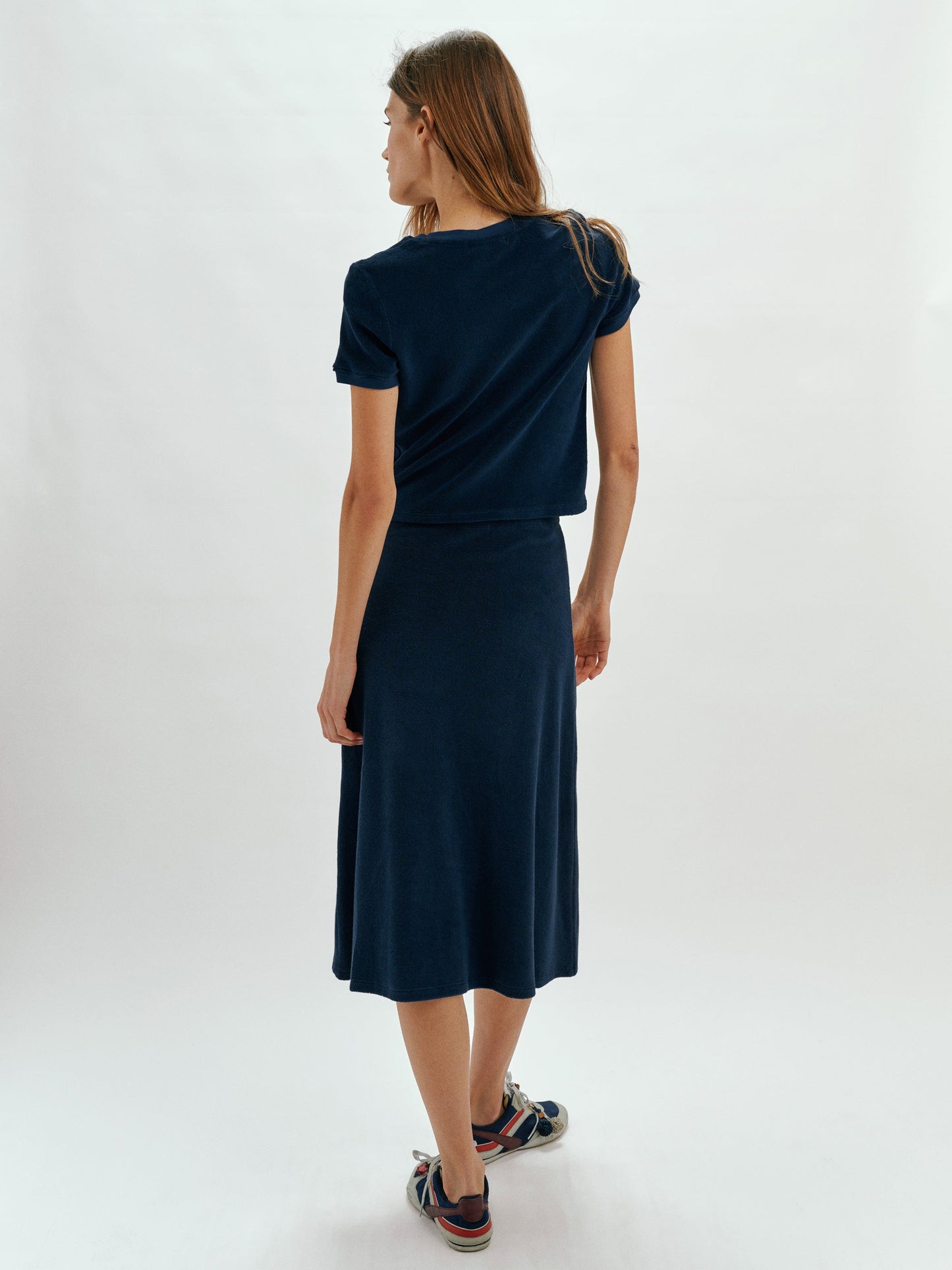 JUPE MIDI SIENNA NAVY
