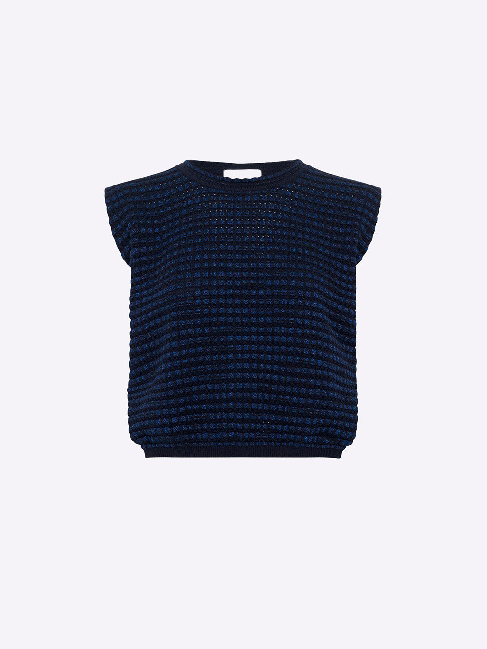 DOTTED KNIT EFFECT SLEEVELESS