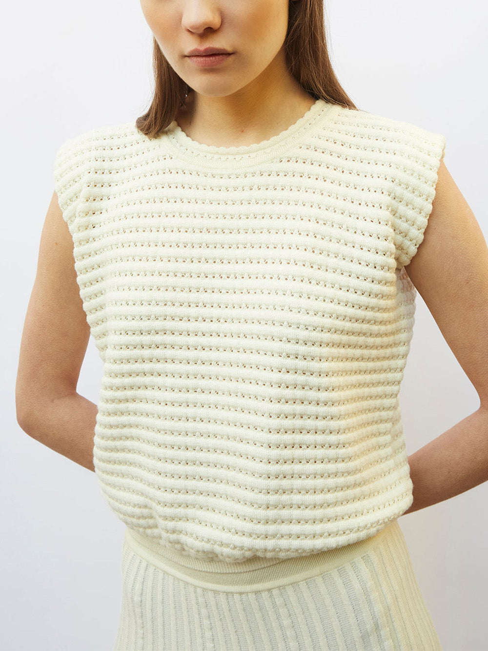 BAMBI NATURAL KNITTED TOP