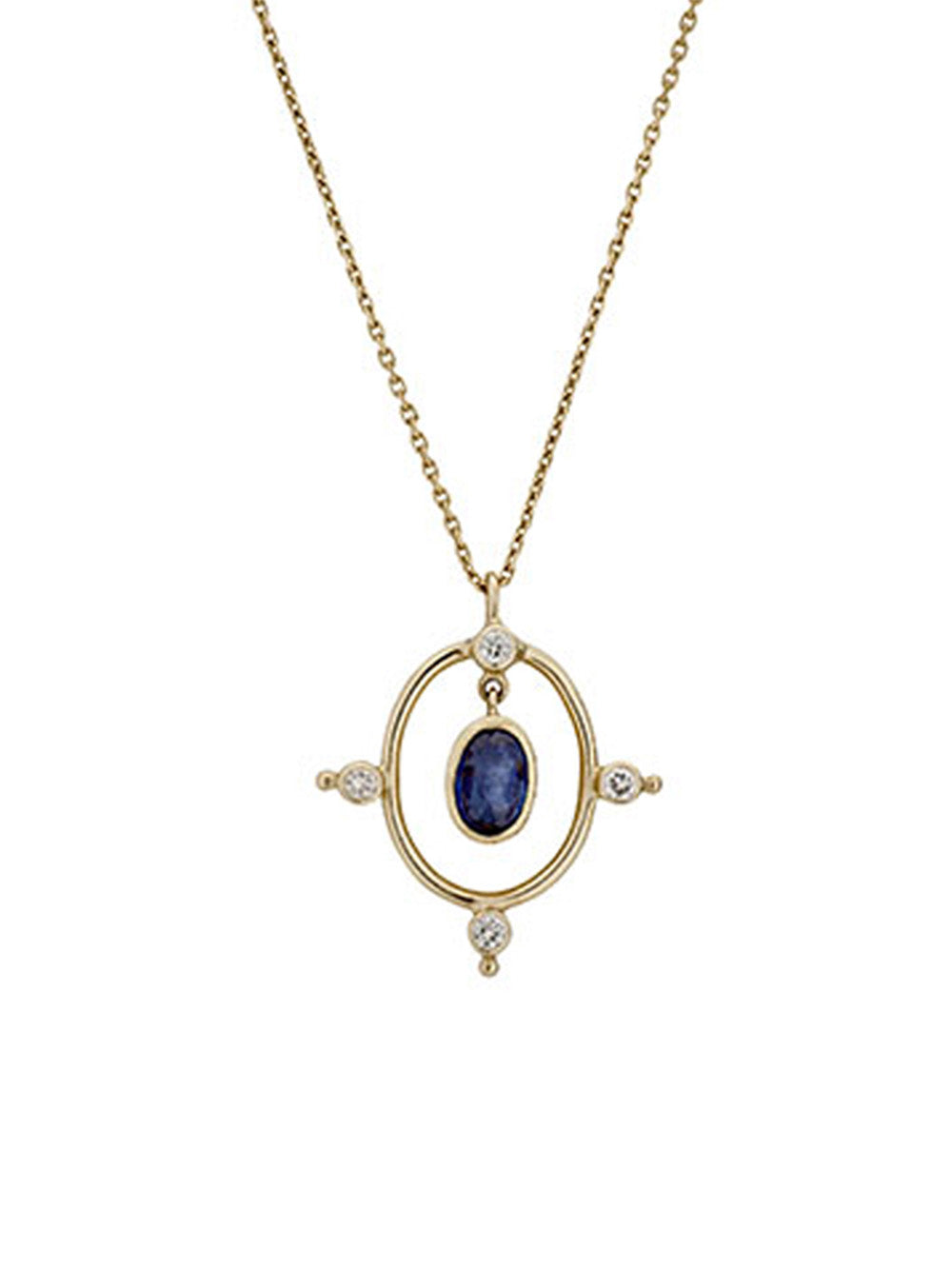 SAPPHIRE WIND ROSE NECKLACE