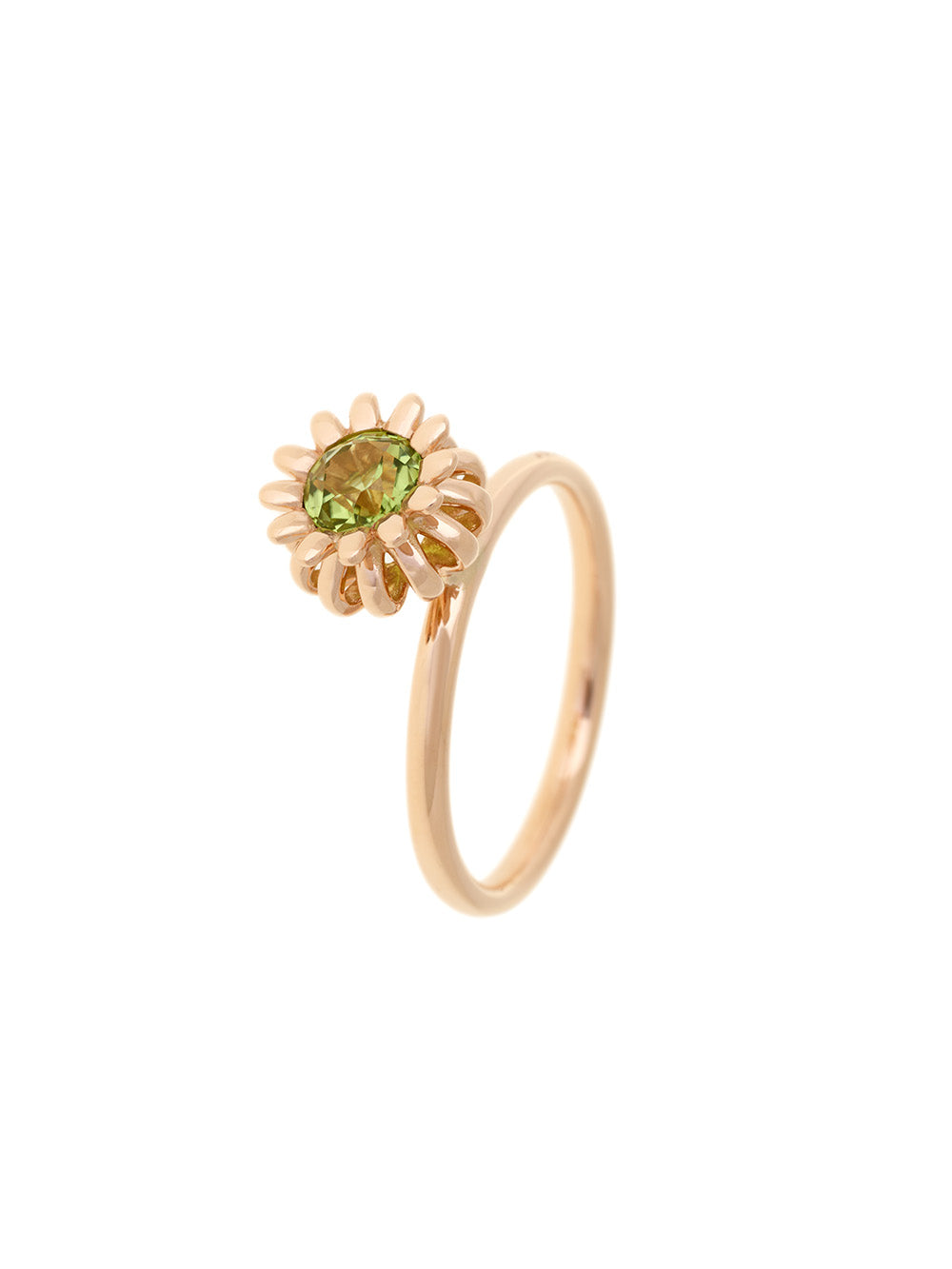 BAGUE POPPY OR ROSE 18K PERIDOT